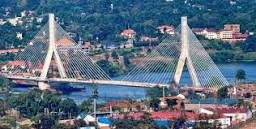 Jinja city with beautifying bridge.