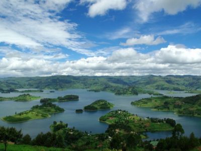 lake Bunyonyi in Swiss of Africa.