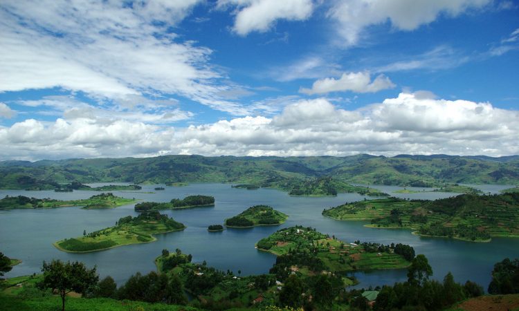 lake Bunyonyi in Swiss of Africa.