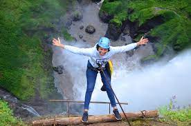 Abseiling on Sipi falls