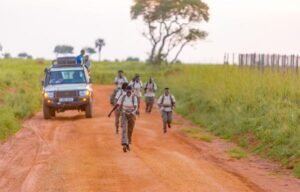 Lady-rangers on a conservation race.